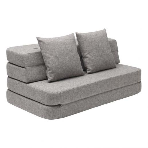 byKlipKlap 3-Fold-Sofa 120 cm Grau 